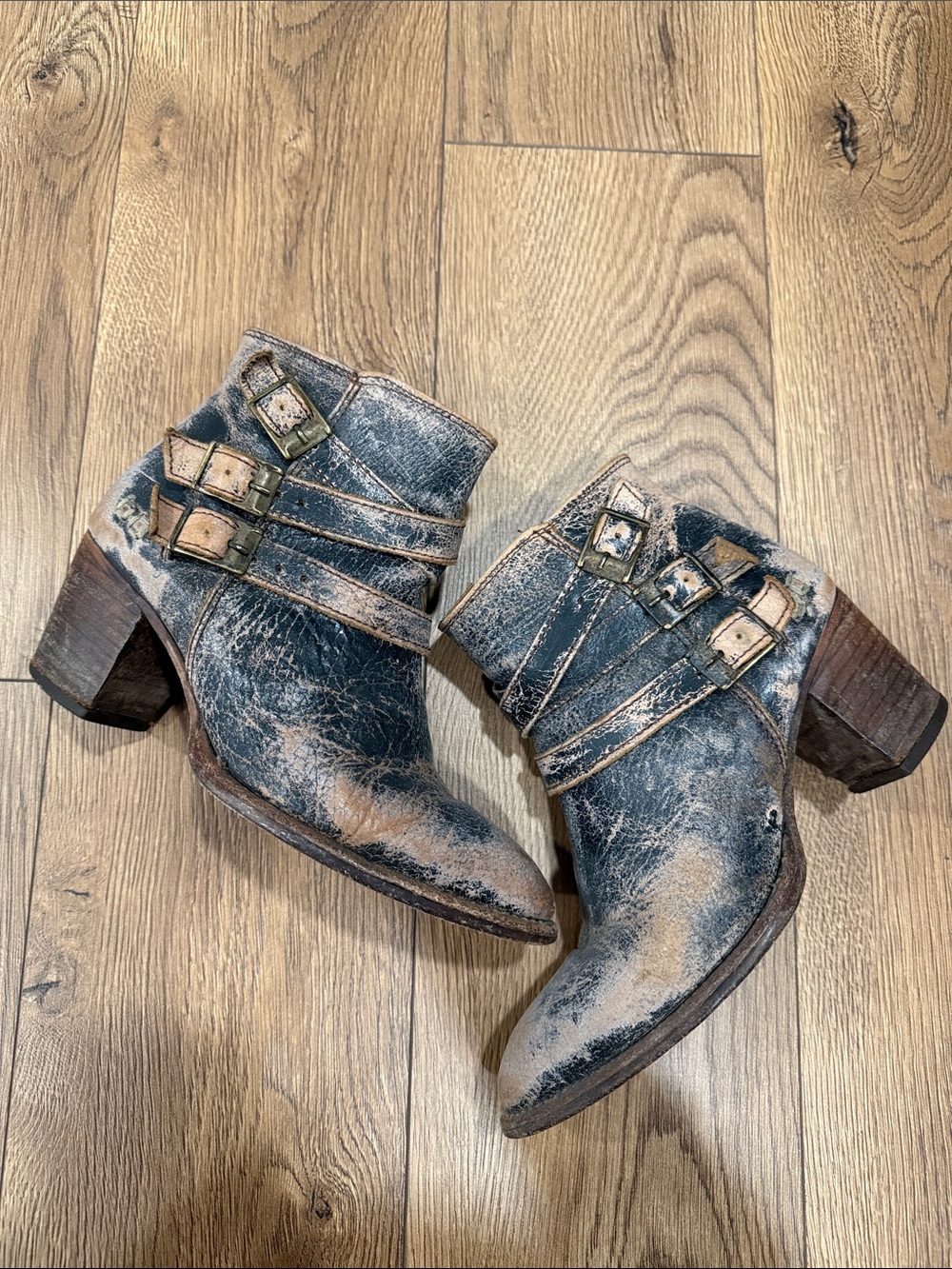 Bed Stu cobbler distressed leather boots , booties, anime boots